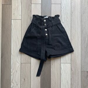 Zara Black High Waist Shorts